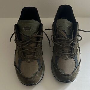 New Balance Men's Khaki and Dark Green Sneakers